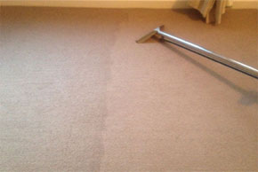 Before and after carpet cleaning